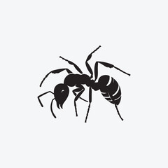 Ant vector silhouette illustration 