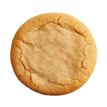 A freshly baked snickerdoodle cookie with golden brown surface, cracked cinnamon sugar crust, and slightly domed top