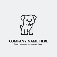 Obraz premium Dog illustration black and white for logo company vector image 