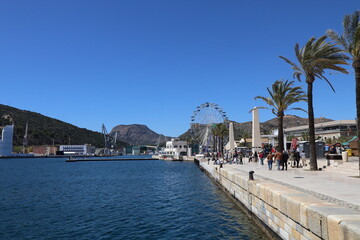 Le port sur la mer Méditerranée, ville de Carthagène, région de la communauté autonome de la région de Murcie, Espagne
