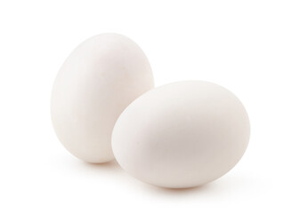 White eggs isolated on white, Clipping path.