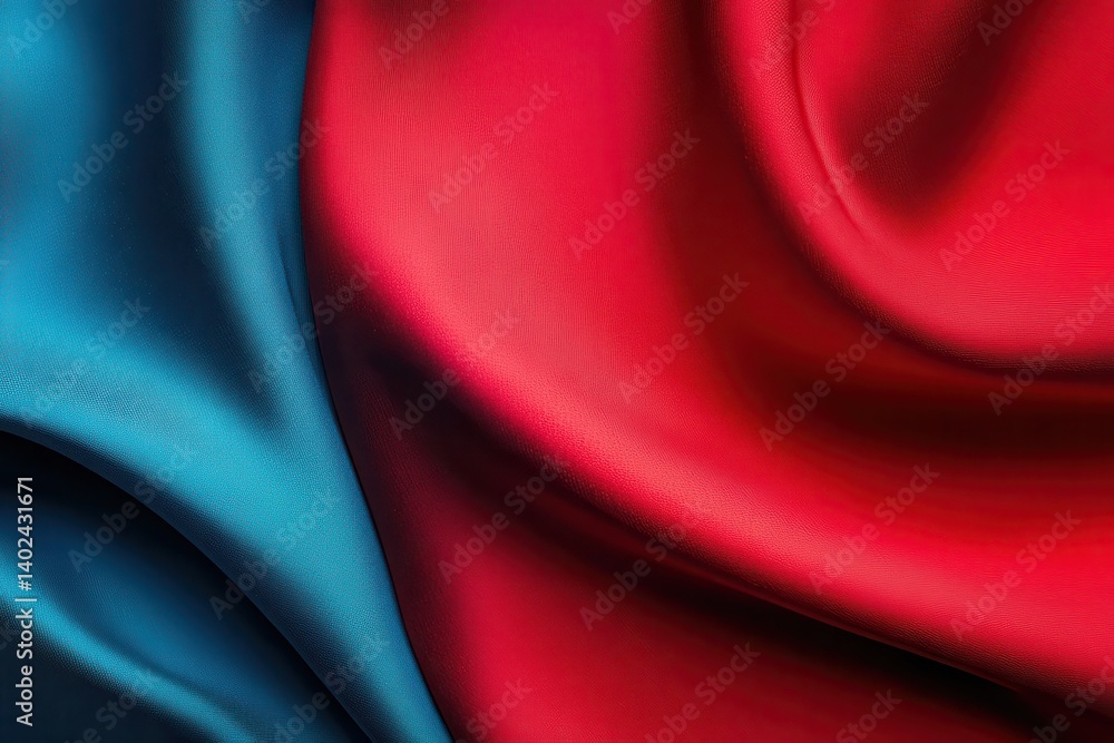 Aufkleber abstract banner: blue and red gradient with lines on material