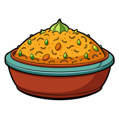 vector illustration of a pizza