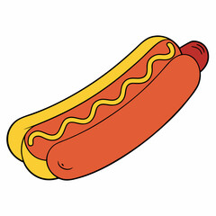 hot dog vector illustration