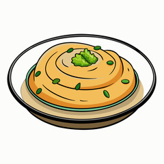 illustration of a slice of bread with butter