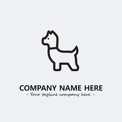 Dog illustration black and white for logo company vector image
