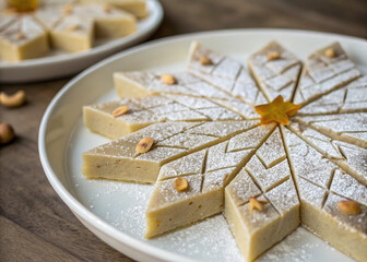 Powdered Kaju Katli: Festive Cashew Indian Sweets