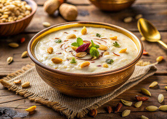 Traditional Kheer: Authentic Rice Indian Dessert