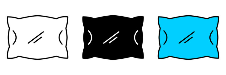 Pillow. Pillow Icon Illustration. Pillow Vector Icon in line style design. Symbol of Pillow. Vector illustration.