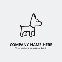 Dog illustration black and white for logo company vector image
