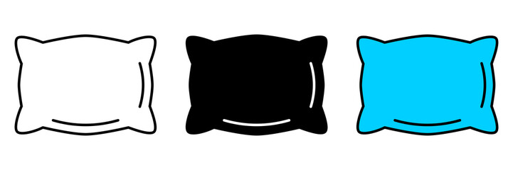 Pillow. Pillow Icon Illustration. Pillow Vector Icon in line style design. Symbol of Pillow. Vector illustration.