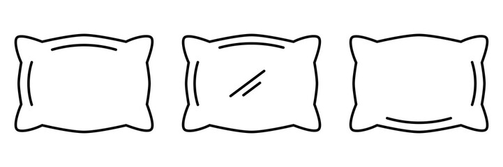 Pillow. Pillow Icon Illustration. Pillow Vector Icon in line style design. Symbol of Pillow. Vector illustration.
