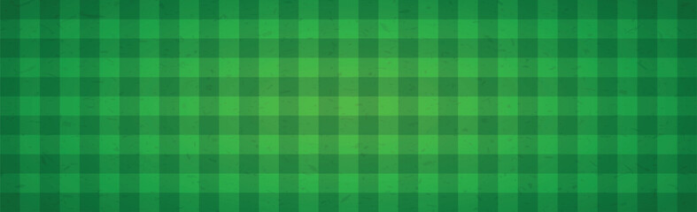Realistic green football field with checkered markings - Vector