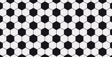 Black and white panoramic texture football background ball - Vector illustration © Kristina Zhuravleva