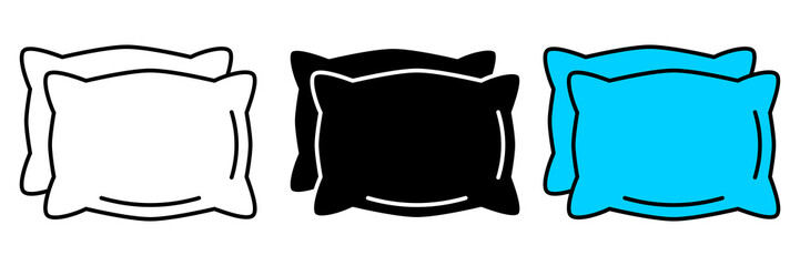 Pillow. Pillow Icon Illustration. Pillow Vector Icon in line style design. Symbol of Pillow. Vector illustration.