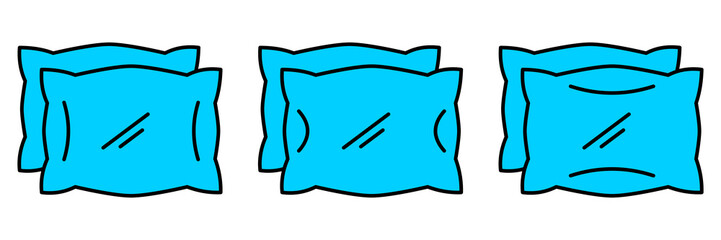 Pillow. Pillow Icon Illustration. Pillow Vector Icon in line style design. Symbol of Pillow. Vector illustration.