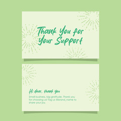 Thank you card design template