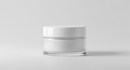 Empty acrylic cream jar without lid