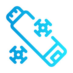 icon usb with style gradient