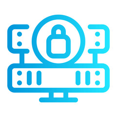 icon padlock with style gradient