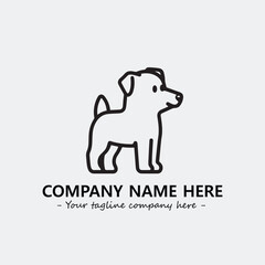 Obraz premium Dog illustration black and white for logo company vector image 
