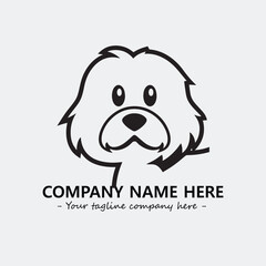 Dog illustration black and white for logo company vector image
