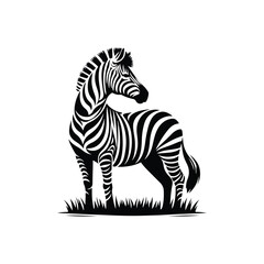 Zebra silhouette vector art work