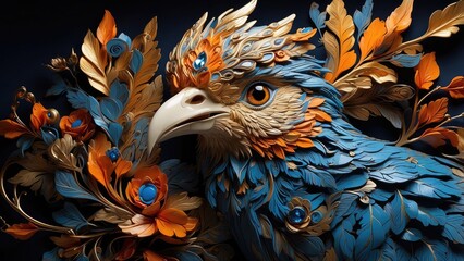 minimalist design Garuda, ai generative