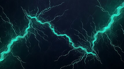 A vibrant depiction of electric currents, showcasing bright turquoise lines against a dark background, creating a dynamic and energetic visual effect.