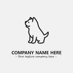 Obraz premium Dog illustration black and white for logo company vector image 