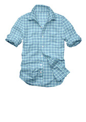 Woven classic Check shirt design mockup for boys with white background