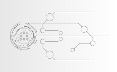 Abstract background of circles and lines. Vector illustration. Sketch for creativity.