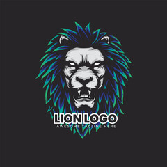 Lion head logo vector