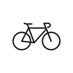 Fototapeta premium Bicycle Icon Representing Transportation and Cycling Editable Vector Illustration Isolated on a White Background