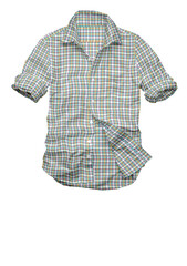 Woven classic Check shirt design mockup for boys with white background