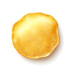 A golden crispy fried potato chip with perfectly seasoned coating, light and crunchy texture, and uniform shape