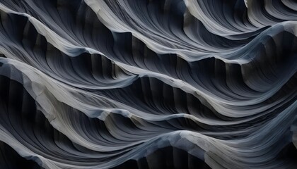 Obraz premium Abstract Black Sand Dune Waves