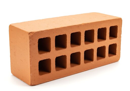 Fototapeta Red brick isolated on white