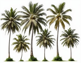 Fototapeta premium Tropical Paradise Group of Coconut Palm Trees