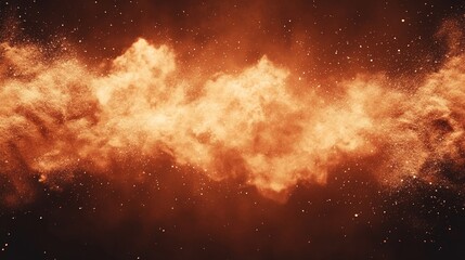 Fototapeta premium orange dust cloud explosion
