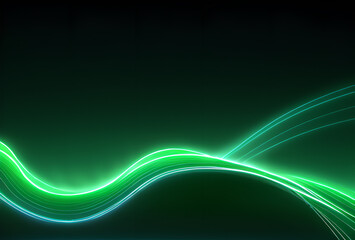 Obraz premium Metallic liquid background. Abstract neon texture.holographic foil. Wavy glossy surface in black and green colors Background ,high quality,generative ai