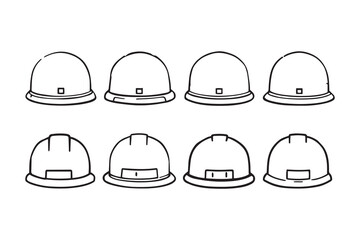 helmet black line art