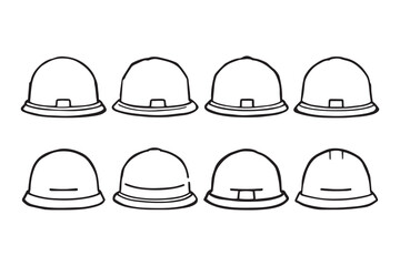 helmet black line art