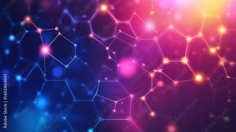 Poster hexagons pattern. geometric abstract background with simple hexagonal elements. medical, technology 