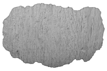 Textured Grey Cement Wall Frame on Transparent Background for Creative Design.