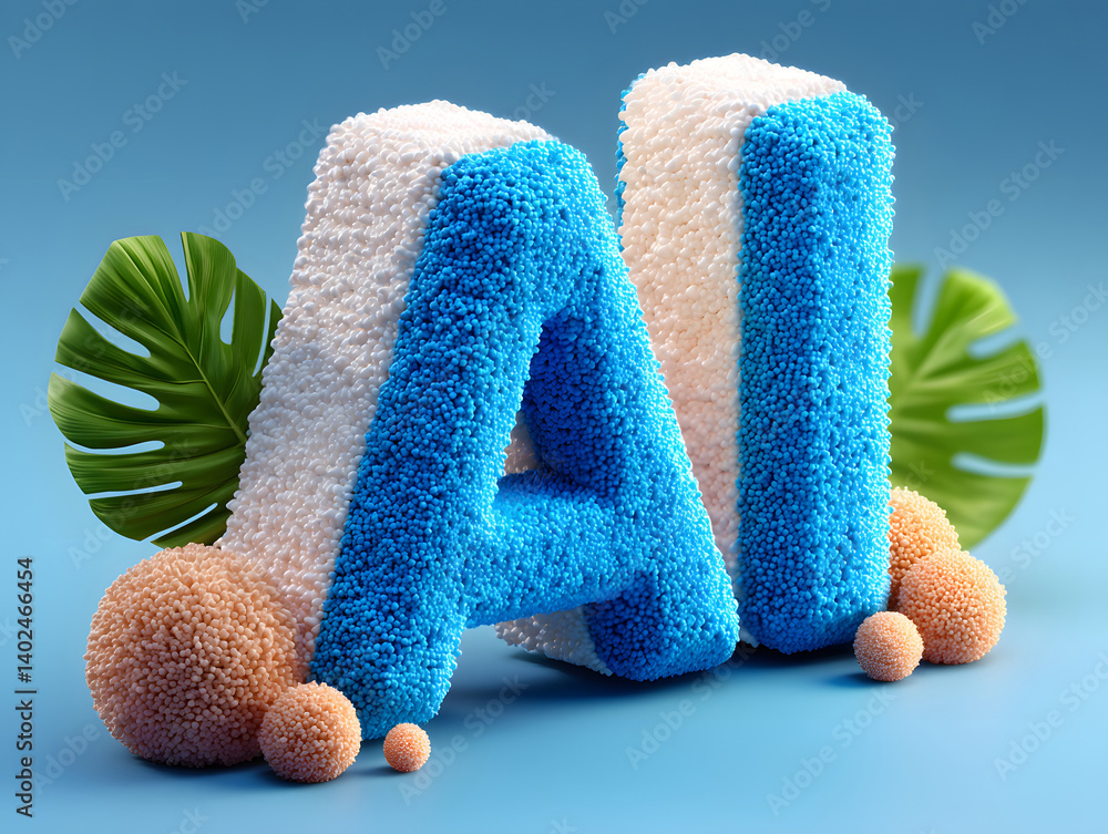 Poster ai artificial intelligence robot chat questions technology internet background