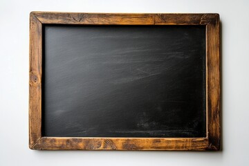 Black slate board framed with rustic wood ideal for showcasing daily specials or artistic expressions in a cafe or home environment