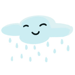 blue cloud with rain