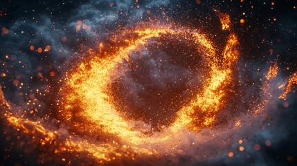 Obraz premium Flame Whirlpool Nebula