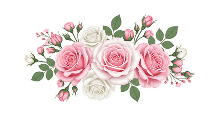 Elegant watercolor-style floral bouquet. for Design.